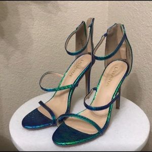 Liliana 3 Strap Iridescent Heels